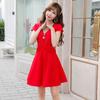 Club Nocturno Gongyu Weng Vestido Sexy Verano Nuevo para Mujer Falda Línea A Escotada Noche Elegante Trabajo Masaje Baño