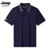 Camiseta de Manga Corta con Cuello Polo Jeep Spirit para Hombre, Camiseta Polo Transpirable de Seda de Hielo, Seda de Hielo Personalizada de Secado Rápido