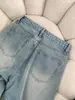 Chao Li tiene en stock jeans de pierna ancha para mujer, nuevo estilo de otoño, azul claro estilo americano, de cintura alta, pantalones rectos ajustados para personas petite.