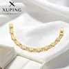 Pulsera de Aleación de Cobre con Forma de Corazón y Trébol de Cuatro Hojas Xuping, un diseño hueco ligero y lujoso, adecuado para mercados europeos y americanos, minimalista y moderno, con cierre de broche, disponible al por mayor
