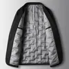 Traje Casual para Hombre Otoño e Invierno 2024 Chaqueta de Traje de Plumas de Pato Blanco 90 Chaqueta de Plumas de Negocios para Jóvenes y Personas de Mediana Edad A prueba de Viento y Cálida