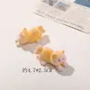 Dibujo Animado Lindo Resina Flock Gatinho Comiendo Pez DIY Corazón de Niña Flequillo Lateral Pinza Pinza de Pico de Pato Accesorios para el Cabello