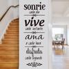 Adesivo de parede com letras em inglês preto e branco simples decoração de sala de estar quarto pintura adesiva