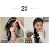 Faixa de Cabelo Trançada Floral Super Fada Retrô para Mulheres, Faixa de Cabelo de Fita All-In-One de Alta Moda, Lenço de Seda, Prendedor de Cabelo, Acessórios de Cabelo, Faixa de Cabelo