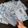 Papel de material Mundo Azul hecho a mano vintage envejecido Base de Diario material decorativo papel diario Papel de Fondo hoja grande