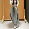 Pantalones Casuales de Pierna Ancha Curvos Adelgazantes de Cintura Alta Nuevos para Mujer Otoño 2026, Pantalones Deportivos Retro Americanos con Tres Rayas