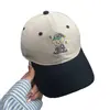 Nueva Gorra de Béisbol Adorable de Oso para Mujer de Primavera y Otoño, Bordado de Dibujos Animados, Gorra de Pico Adelgazante, Sombrero de Sol con Bloqueo de Color Estilo Coreano
