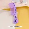 Peine con estampado de dibujos animados lindo, cabello liso, peine pequeño portátil, peine de color caramelo estilo Ins girly