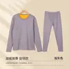 Traje de ropa interior térmica de terciopelo dorado ropa de otoño pantalones largos para mujer ropa cálida para hombre con forro polar engrosado para hombre sin costuras fino ropa de otoño