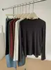 Camiseta básica de manga larga con cuello redondo, estilo minimalista para otoño e invierno, camiseta ajustada simple y elegante, top casual y versátil para usar en capas, moderno