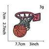Patches Bordados com Lantejoulas Tema Basquete Jogo Cnba DIY Patches Adesivos Termofusíveis Slogans Atacado em Estoque