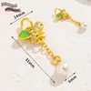 Cuentas Espaciadoras Perforadas Estilo Chino Chapadas en Cobre Antiguo Oro de 18 Quilates Cuentas Sueltas Colgante Pequeño Pulsera DIY Collar Accesorios de Joyería Decoración Colgante