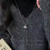 Novo Colar Pena Bronze Zen Chinês Feminino Estilo Étnico Boêmio Camada Dupla Corrente Longa para Suéter Acessórios