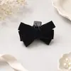 Pinza Negra de Terciopelo para el Cabello con Moño, Pasador, Nuevo Estilo Otoño e Invierno para Flequillo, Accesorio para el Cabello de Princesa
