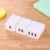 Cargador USB 5V2.4A3 para EE. UU./Europa, adaptador USB para teléfono móvil, cargador USB dual para teléfono móvil.
