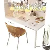 Escritorio de Mesa Grande Blanco Engrosado y Reforzado Escritorio de Estudio para el Hogar Escritorio de Escritura para Habitación de Niñas Mesa Rectangular Simple con Esquinas Redondeadas
