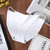 Comercio Exterior Transfronterizo Ropa Interior Femenina Sin Marcas de Hielo de Seda Hielo Sexy para Mujer Cinturón Delgado de Cintura Baja Tanga de una Pieza Bikini