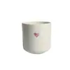 Taza de Cerámica Roja Pequeña con Corazón, Taza de Mano Simple de Porcelana Ósea, Taza de Agua, Taza de Café, Taza de Pareja, Taza de Agua Linda de Alto Valor