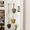 Tapiz Tejido a Mano de Hojas Nórdicas Colgante de Decoración de Pared para Renovación de Habitaciones Frescas Tapiz para Pared de Fondo de B&B