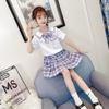 Traje Uniforme JK para Meninas Vestido de Verão para Alunos do Ensino Fundamental Novo Estilo 2022 Estilo Preppy Roupa Infantil de Princesa com Saia Plissada