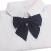 Pajarita de Color Sólido con Puntiagudos y Acentos de Plumas, Accesorios Jk, Pajarita Estilo Japonés para Estudiante Mujer, Pajarita Grande con Cordón, Estilo Uniforme Escolar
