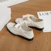 Zapatos Planos de Boca Baja Estilo Británico para Mujer con Lazo, Zapatos Mary Jane de Punta Cuadrada, Zapatos de Ballet para Mujer