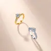 Anillo de plata de ley S925 transfronterizo con moissanita de 1 quilate, anillo clásico con forma de corazón y cuatro garras para uso diario