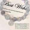 Pulsera de Mariposa de Cristal Ojo de Gato Douyin para Mujer Diseño Nicho Ins Pulsera Luz de Luna Gris Pulsera DIY Regalo para Estudiante