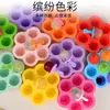Molde de Picolé de Silicone Molde de Bandeja de Gelo de Silicone Molde de Picolé de 7 Furos Caixa para Alimentos Gelados DIY Molde de Gelo