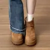 Botas Curtas Casuais da Moda, Versáteis, Confortáveis e que Aumentam a Altura para Mulheres, Novidade Outono e Inverno 2025, Calçados Externos, Botas Curtas Femininas