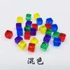 Cubo Acrílico 10mm Dado Brilhante Cubo de Plástico Transparente Quadrado Colorido Peça de Xadrez Jogo de Tabuleiro