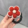 Vermelho do ano novo das crianças flor do intestino delgado faixa de cabelo baby bola cabeça elástico amarrar corda de cabelo bebê ano novo saudação corda de cabelo