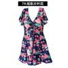 Traje de baño de una pieza conservador y sexy de 26 piezas para tallas grandes, para mamás, adelgazante y que oculta el abdomen, adecuado para aguas termales, trajes de baño estilo falda al por mayor