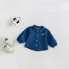 Dianxi Conjunto de Dos Piezas para Bebé Niño Estilo Coreano Camisa de Mezclilla Sencilla para Bebé y Niño Pequeño Otoño Nuevo Pantalones Jogger Sueltos Versátiles