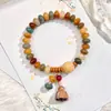 Pulseira de Contas de Ábaco de Dunhuang com Sementes de Bodhi Pulseira de Contas de Oração de Círculo Duplo para Mulheres Atacado Dunhuang Transfronteiriço