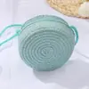 Sombrero de Sol para Proteger del Sol para Mujeres y Niños 2025 Nuevo Sombrero para Niños Sombrilla de Verano Sombrero de Paja Tejido Bolso Cruzado traje