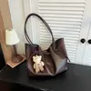 Bolso de Hombro Retro con Tirantes para Mujer 2026 Otoño/Invierno Gran Capacidad Piel Sintética Bolso de Hombro Único Bolso de Mano de Moda
