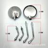 Espejo retrovisor modificado para motocicleta transfronteriza, espejo retro de 10 mm, varilla larga y corta, espejo grande ajustable para automóvil de Taiwán