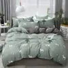 Juego de ropa de cama de tres piezas Regalo sábana de algodón lavado funda nórdica sábana juego de cuatro piezas Fabricante de Dropshipping al por mayor