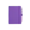 Cuaderno de Oficina para Estudiantes con Tapa de Cuero PU, Encuadernación con Tira, Recambio Negro Neutro, Portalápices de Bolsillo, Personalizable con Logo