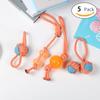 Suministros para Mascotas Cuerda de Algodón Juguete para la Dentición para Perro Resistente a Mordidas Cuerda Anudada Juguete para Mascota Pelota Juego de Juguetes para Perro de Raza Pequeña y Mediana