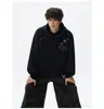 Sudadera con capucha bordada Estrella Americana para hombre, diseño de otoño de peso pesado, manga larga, top Streetwear, sudadera deportiva versátil