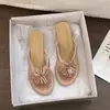 Chinelos Fogos de Artifício com Strass para Mulheres, Moda de Verão, Suave e Elegante, Solado Plataforma, Chinelos Cuña Antiderrapantes para Praia
