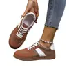 Zapatillas Casuales, Zapatos Deportivos de Moda Plateados, Zapatos de Entrenamiento Alemanes, Zapatos Planos de Suela Gruesa para Mujer, Zapatos Deportivos Versátiles con Cordones