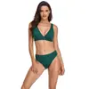 26 Maiôs de Duas Peças Lisos Mais Vendidos na Europa e América para Mulheres, Biquíni Sexy Cruzado Push-Up Justo com Design sem Costas e Sensação de Luxo
