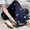 2026 Pantalones Nuevos de Algodón y Seda Verano Pantalones de Pijama de Algodón y Seda para Mujer Cintura Alta Pierna Ancha Estilo Delgado Se Pueden Usar Solos o Fuera de Casa Pantalones