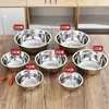 Tazón de acero inoxidable grueso de alta calidad, no magnético, multiusos, tazón de comedor, tazón de sopa, tazón para fideos instantáneos casero, tazón de arroz, tazón de sopa, tazón para batir huevos