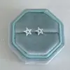 Brincos Estrela Vazada Moda Coreana para Mulheres, Brincos Simples Diários com Pino de Prata de Alto Padrão, Brincos Versáteis de Luxo Acessível de Nicho