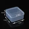 Caixa Pequena Quadrada Transparente de Plástico PP de 7,5cm de Altura para Armazenamento de Joias, Caixa de Peças, Caixa de Contas para Joias, Caixa de Pesca
