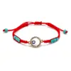 Pulsera trenzada Ojo de Diablo más vendida en Aliexpress, DIY, Ojo Azul, Mano de Fátima, Pulsera de Pareja con Cruz
